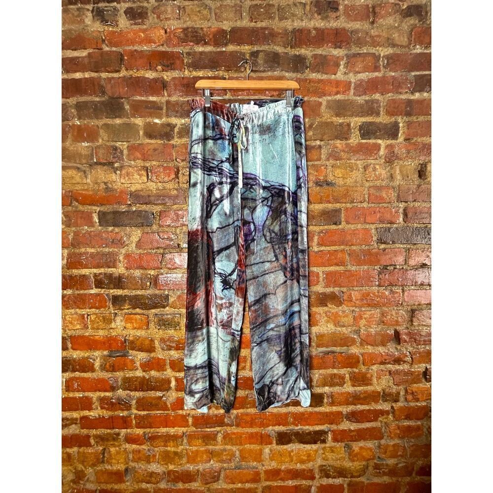 Johnny Was Biya Velvet Abstract Pants